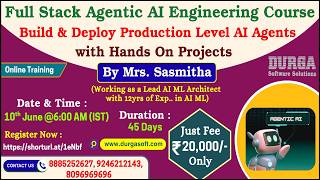 Full Stack Agentic AI Engineering Course Online Training @ DURGASOFT