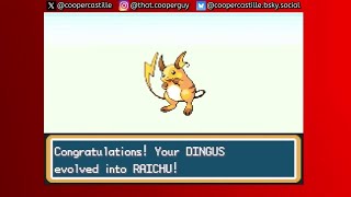 Cooper gets a Raichu in Pokémon FireRed (Dingus)