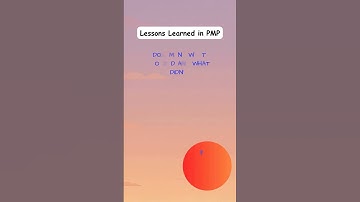 Lessons Learned in PMP- PMP Made Easy