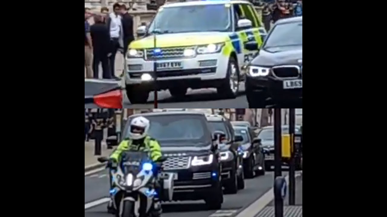 *SEG CONVOY!* Prime Minister escort into 10 Downing Street