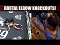 Brutal muay thai elbow knockouts