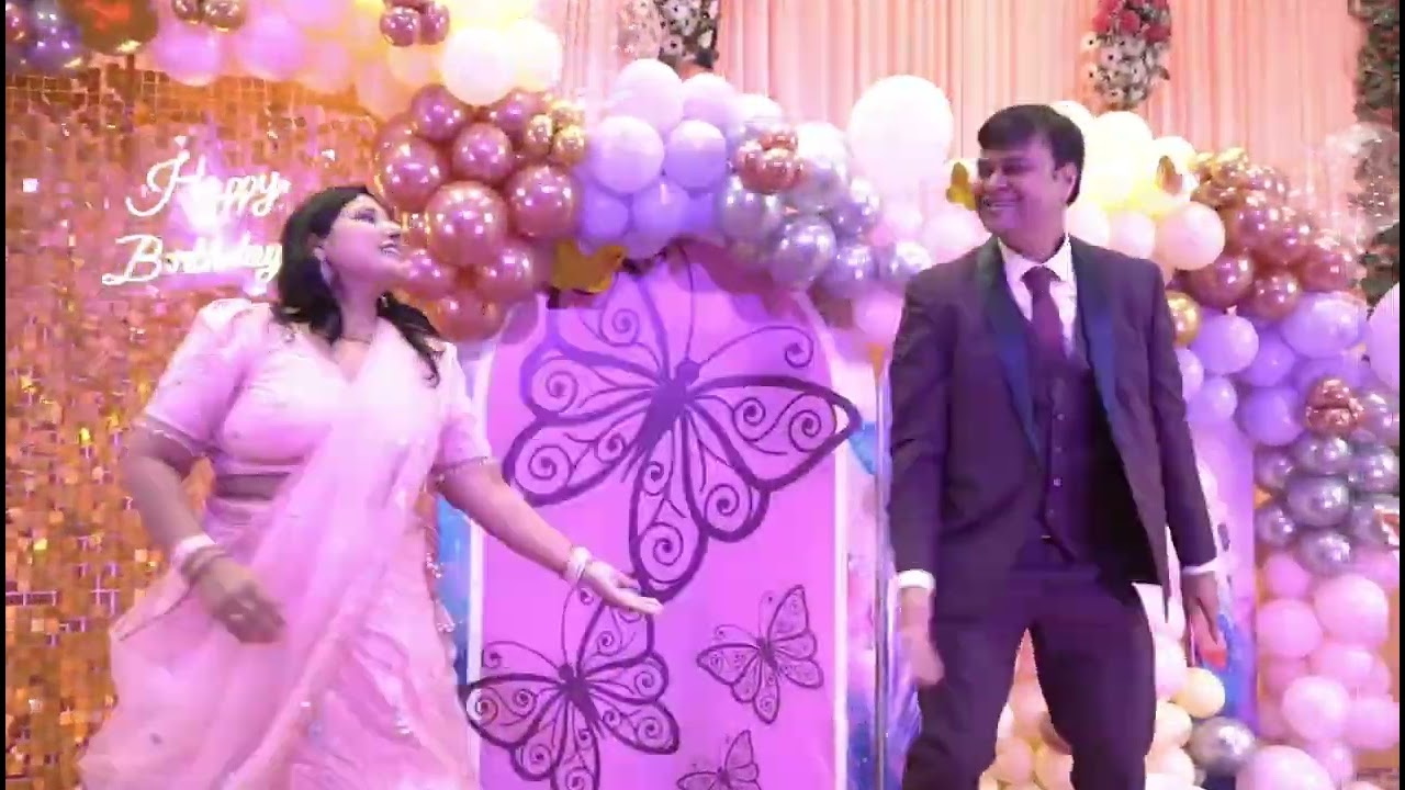 Parents dance on Leisha's first birthday 