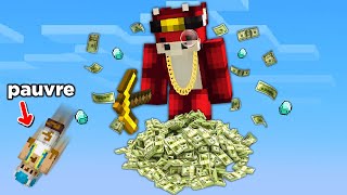 Minecraft mais avec un SEUL BLOC de MILLIONAIRE !!