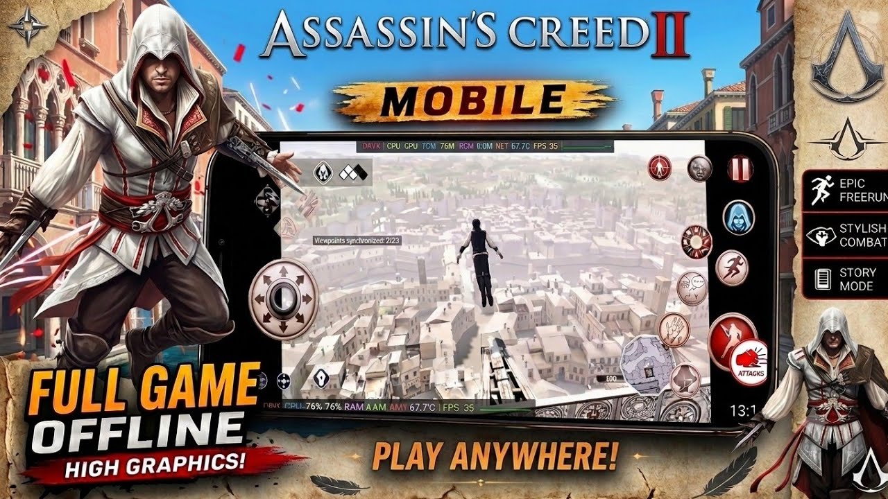 Assassin’s Creed 2 Mobile - Android offline Gameplay With Mobile-Style ...