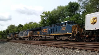 [HD] CSX Q017 Intermodal Train Westbound - Fairport, NY