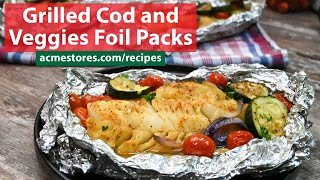 Grilled Cod and Veggies Foil Packs recipe
