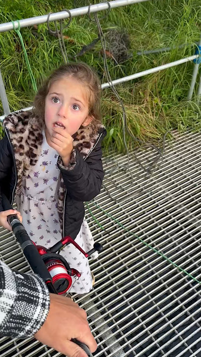 4 year old catches her first fish (Gone wrong)