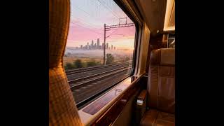 Train Window Cityscape Countryside Dawn Free Stock Video | Freevisuals
