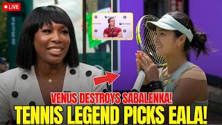 Venus Williams GOES OFF On Sabalenka MOCKING Her For Being SORE LOSER While PAIRING With Alex Eala!
