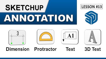 SketchUp Annotation SECRETS | How to Add DIMENSION and TEXT in SketchUp