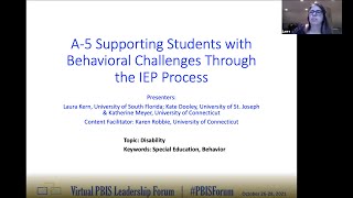 [Session A5] PBIS Forum 2021: Supporting Students with Behavioral Challenges...