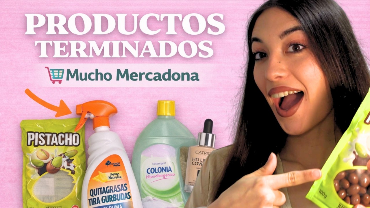 PRODUCTOS TERMINADOS 🛒 Mucho Mercadona | limpieza, skincare, comida y maquillaje