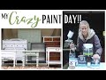 Painted Furniture ~ Before & After Furniture Makeovers ~ Painting with an Air Sprayer