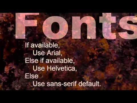 Lesson on Fonts (typefaces): Creating a Website Made Easy