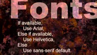 Lesson on Fonts (typefaces): Creating a Website Made Easy