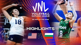 🇺🇸 USA vs. 🇧🇬 BUL - Highlights Week 3 | Women's VNL 2023
