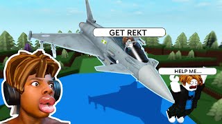 I Built A War Jet And Trolled Noobs In Build A Boat Funny Moments Memes