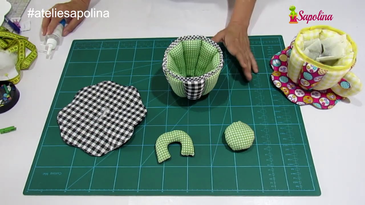 Xícara de tecido faça o molde.