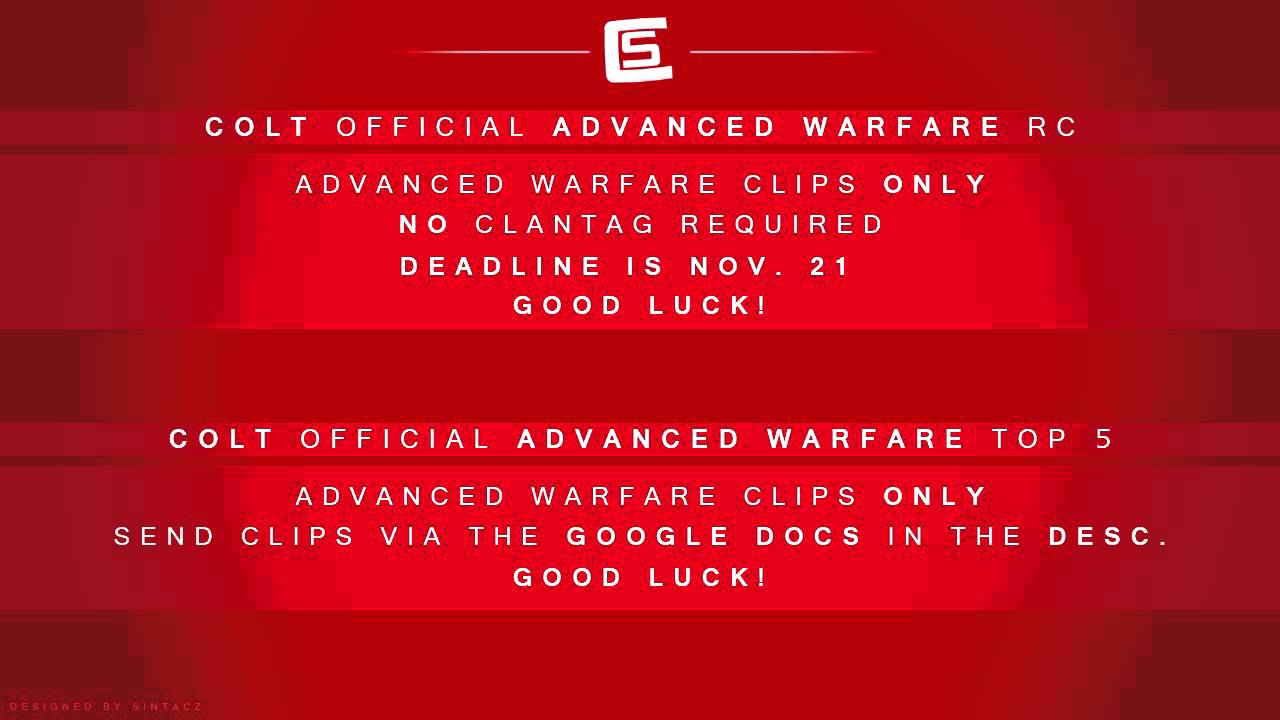 ColtRising: Advanced Warfare Recruitment Challenge! + Submit for Top 5