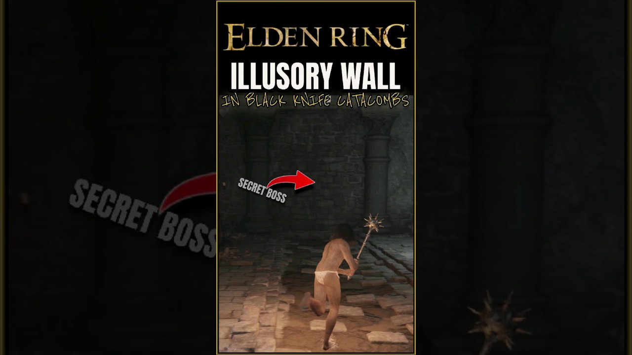 Illusory Wall hides Secret Boss inside Black Knife Catacombs in Elden Ring