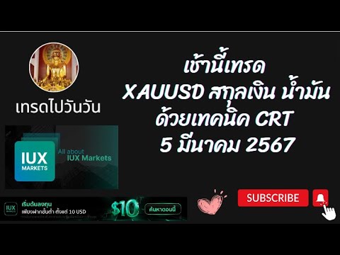 เข้านี้เทรด XAUUSD สกุลเงิน น้ำมัน BTC ด้วยเทคนิค CRT