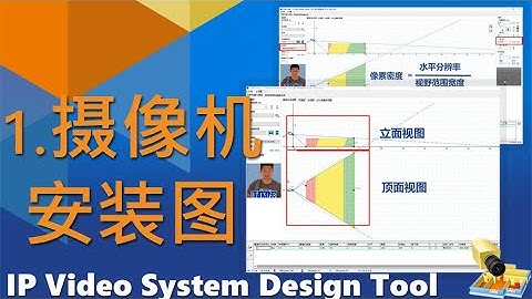 第1部分: “摄像机安装图” - 如何使用设计网络闭路监控录像系统的专业设计工具 (镜头焦距, 像素密度)