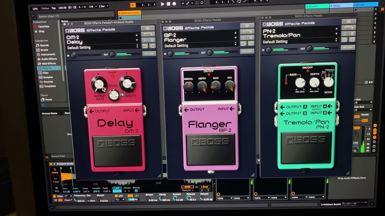 Плагины Boss Pedal! DM2, BF2, PN2