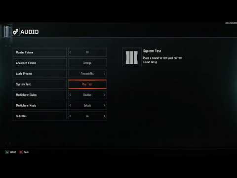Black Ops 3 Audio System Test 
