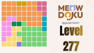 Meowdoku level 277 Walkthrough Solution 