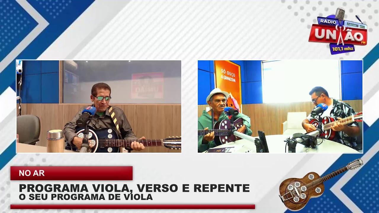RADIO UNIAO FM 101,1 MHZ 01/03/2026 PROGRAMA VIOLA VERSO E REPENTE