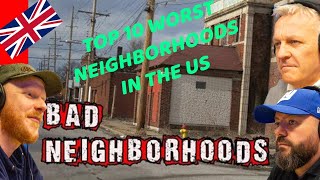Top 10 Worst neighbourhood's in the United States REACTION!! | OFFICE BLOKES REACT!!