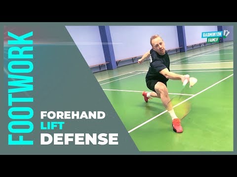 Badminton Defense FOOTWORK forehand corner - step by step😎