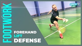 Badminton Defense FOOTWORK forehand corner - step by step😎