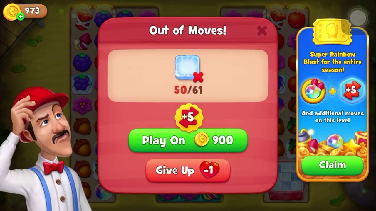 Gardenscapes Level 11033 (Hard Level)