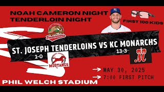 St. Joseph Tenderloins vs Kansas City Monarchs: Noah Cameron Night, May 30th 2025