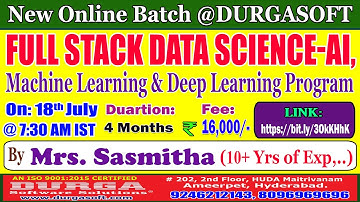 FULL STACK DATA SCIENCE Online Training @ DURGASOFT