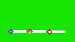 Pop out FACEBOOK, INSTAGRAM and YOUTUBE GREEN SCREEN