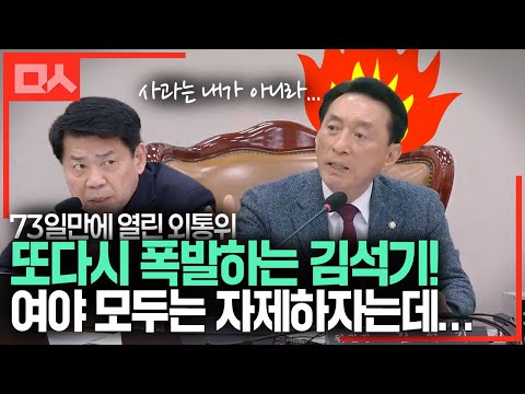 또다시 폭발하는 <strong>김석기</strong>! 여야 모두는 자제하자는데... #73일만에 열리는 외통위