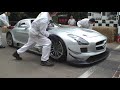Crazy sounding Mercedes SLS GT3 slams up FOS hill