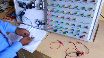 Electro pneumatic trainer kit push button used to controlled double acting cylinder