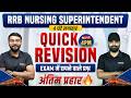RRB NURSING SUPERINTENDENT | QUICK REVISION | EXAM में छपने वाले प्रश्न | अंतिम प्रहार LIVE 4 PM