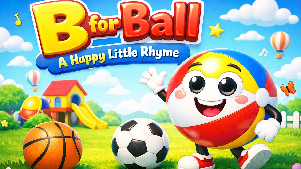 B for Ball: A Fun and Happy Rhyme for Kids Learning ABCs