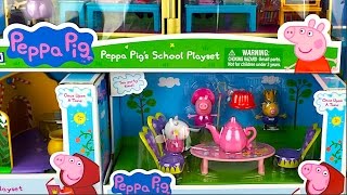 Collection Peppa Pig School School Bus Woodland Play Set Tea Party Set Story Time Once Upon A Time