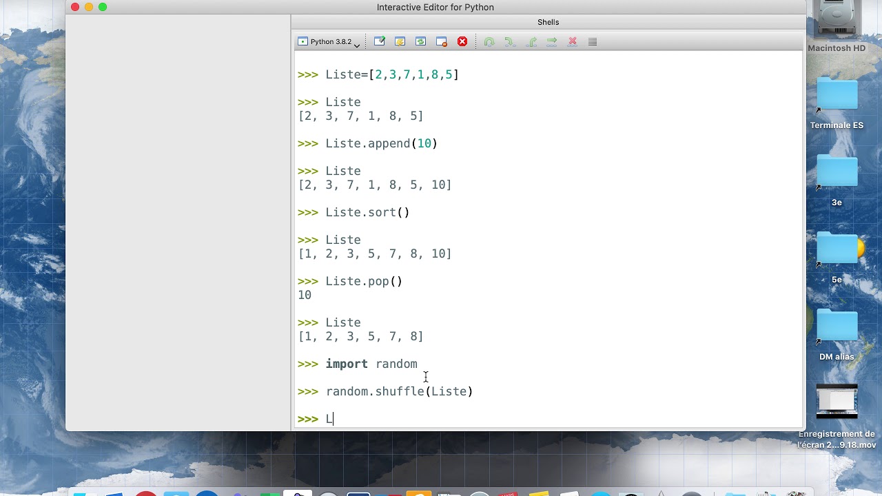 Gestion de listes en Python - YouTube