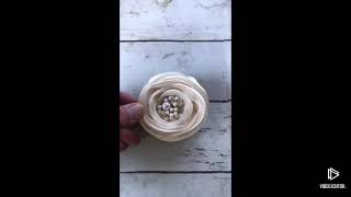 コサージュ・髪飾り・Ｒｏｓｅ７・製造メーカーの町田造花、新作コサージュ紹介動画、巻きバラ。