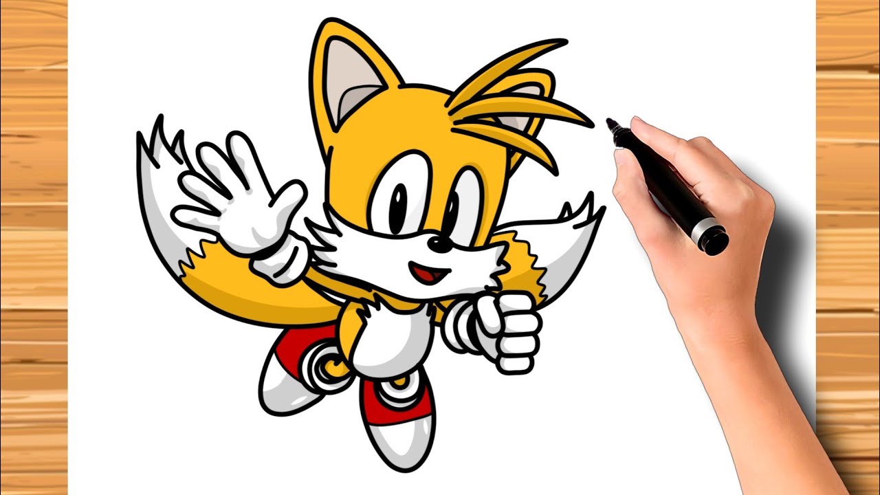 como desenhar o Tails clássico - cómo dibujar Tails clásicas - how