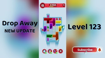 Drop Away Level 123 Walkthrough - NEW UPDATE | Step-by-Step Guide 🧠 | SolutionGuruji