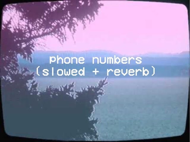 dominic fike - phone numbers (slowed + reverb)