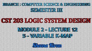 Module 2 - Lecture 12 - 5 Variable K-Map || Sheena Kiran