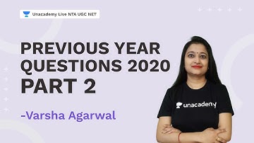 Computer Science Previous Year Questions 2020 part 2 | Varsha Agarwal | NTA UGC NET | Unacademy Live